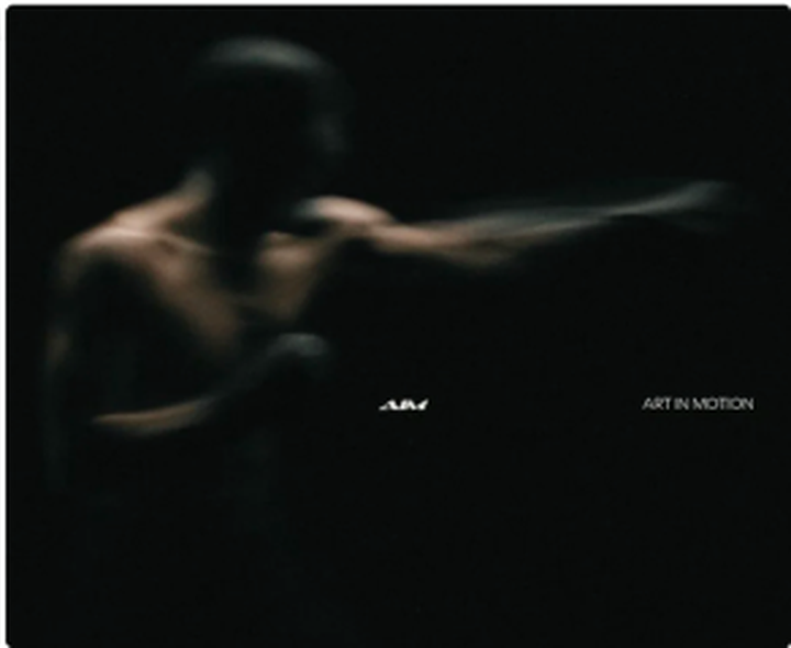 Dark motion image of an athlete